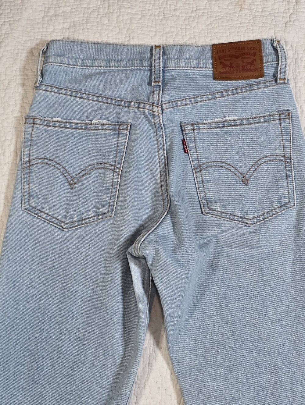 Levi's Wedgie Straight Distressed Jeans - Picture 6 of 13